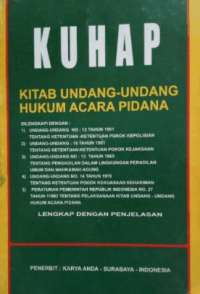 Image of KUHAP Kitab Undang - Undang Hukum Acara Pidana